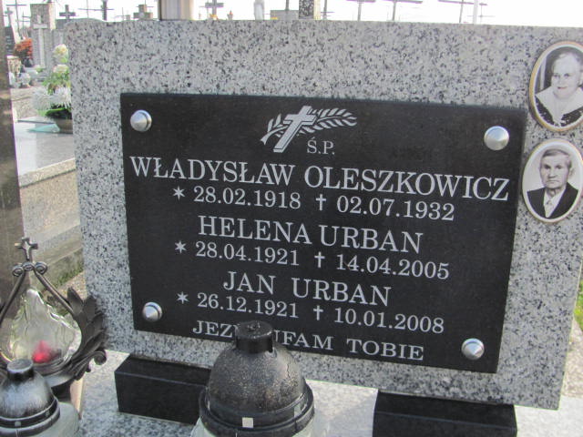 Jan Urban 1921 Jasło Gmina - Grobonet - Wyszukiwarka osób pochowanych