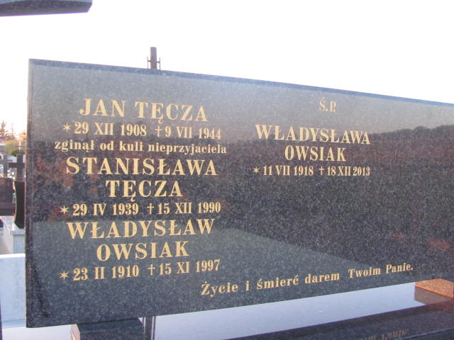 Władysława Owsiak 1918 Jasło Gmina - Grobonet - Wyszukiwarka osób pochowanych