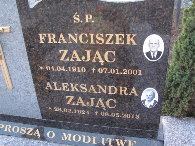 Franciszek Zając 1910 Jasło Gmina - Grobonet - Wyszukiwarka osób pochowanych