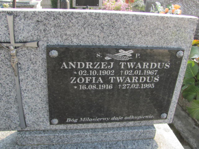 Zofia Twarduś 1916 Jasło Gmina - Grobonet - Wyszukiwarka osób pochowanych