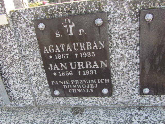 Jan Urban 1855 Jasło Gmina - Grobonet - Wyszukiwarka osób pochowanych