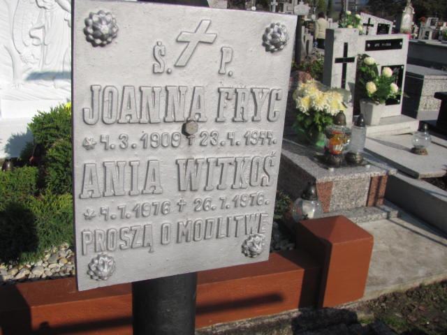 Joanna Fryc 1909 Jasło Gmina - Grobonet - Wyszukiwarka osób pochowanych