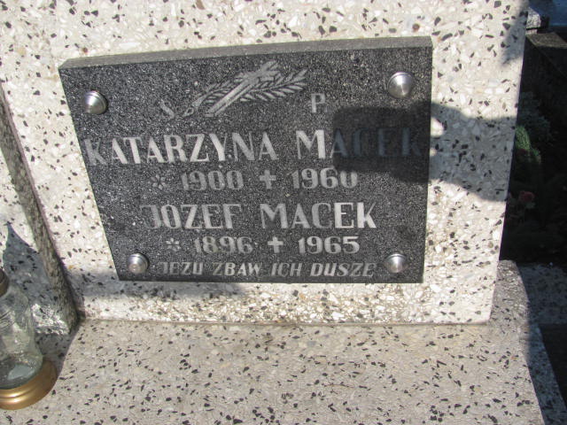 Katarzyna Macek 1899 Jasło Gmina - Grobonet - Wyszukiwarka osób pochowanych