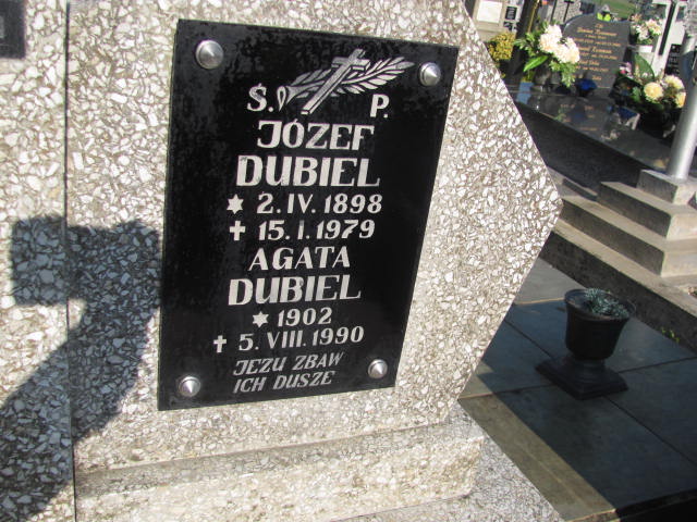 Agata Dubiel 1901 Jasło Gmina - Grobonet - Wyszukiwarka osób pochowanych