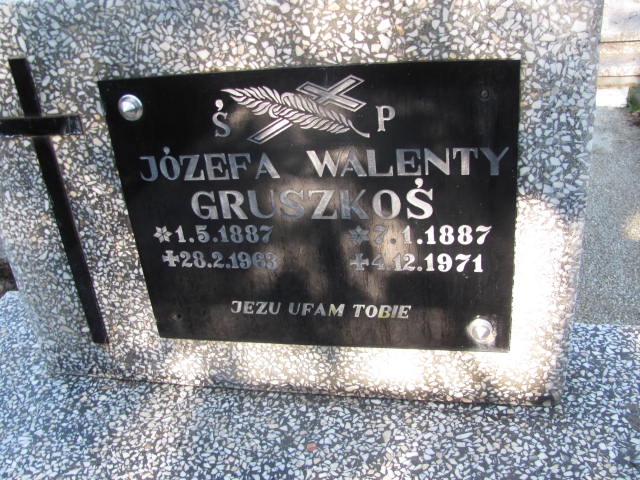 Walenty Gruszkoś 1887 Jasło Gmina - Grobonet - Wyszukiwarka osób pochowanych