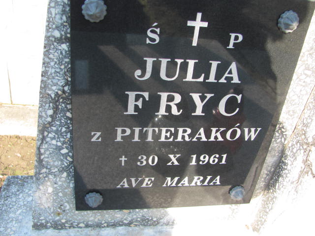 Julia Fryc Jasło Gmina - Grobonet - Wyszukiwarka osób pochowanych