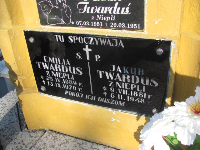 Jakub Twarduś 1881 Jasło Gmina - Grobonet - Wyszukiwarka osób pochowanych