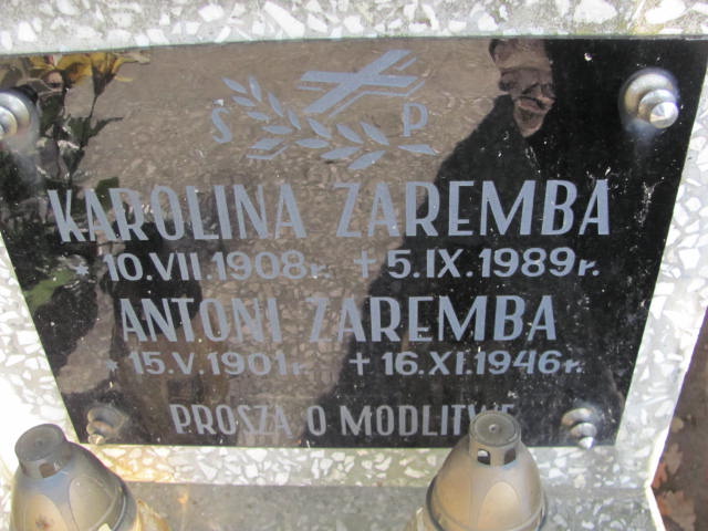 Karolina Zaremba 1908 Jasło Gmina - Grobonet - Wyszukiwarka osób pochowanych