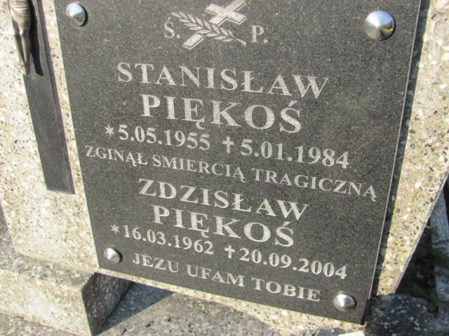 Stanisław Piekoś 1955 Jasło Gmina - Grobonet - Wyszukiwarka osób pochowanych