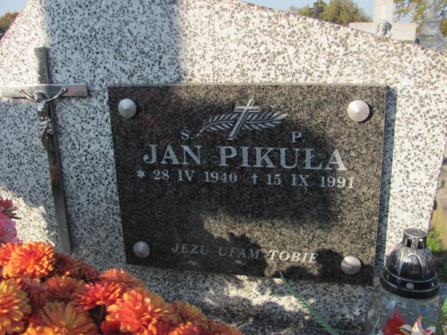 Jan Pikuła 1940 Jasło Gmina - Grobonet - Wyszukiwarka osób pochowanych