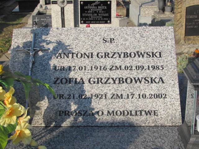 Antoni Grzybowski 1916 Jasło Gmina - Grobonet - Wyszukiwarka osób pochowanych