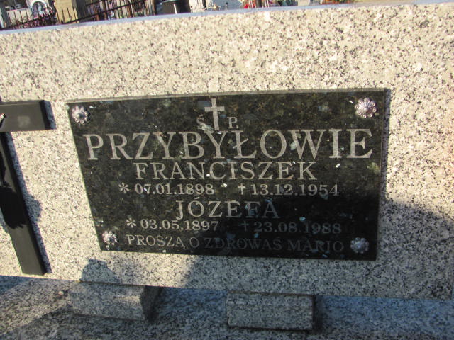 Franciszek Przybył 1898 Jasło Gmina - Grobonet - Wyszukiwarka osób pochowanych