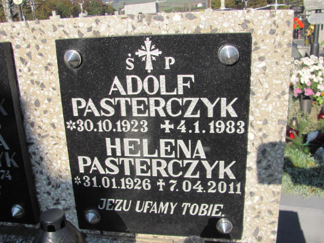 Adolf Pasterczyk 1923 Jasło Gmina - Grobonet - Wyszukiwarka osób pochowanych