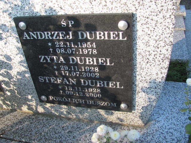 Stefan Dubiel 1928 Jasło Gmina - Grobonet - Wyszukiwarka osób pochowanych