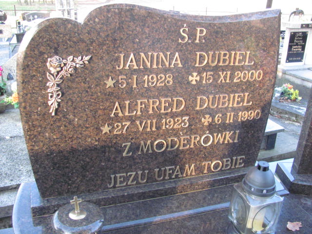 Janina Dubiel 1928 Jasło Gmina - Grobonet - Wyszukiwarka osób pochowanych