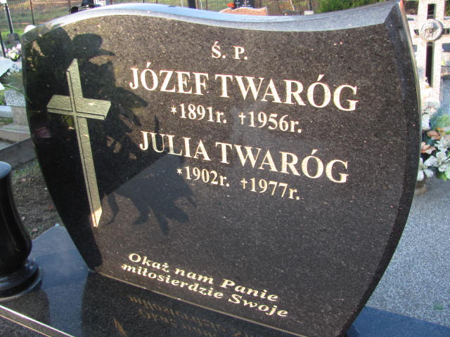 Julia Twaróg 1901 Jasło Gmina - Grobonet - Wyszukiwarka osób pochowanych