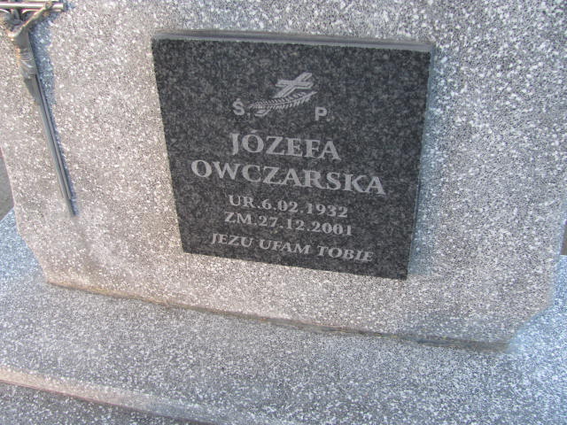 Józefa Owczarska 1932 Jasło Gmina - Grobonet - Wyszukiwarka osób pochowanych