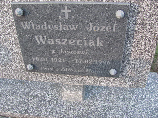 Władysław Józef Waszeciak 1921 Jasło Gmina - Grobonet - Wyszukiwarka osób pochowanych