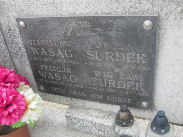 Stanisław Wasąg 1892 Jasło Gmina - Grobonet - Wyszukiwarka osób pochowanych