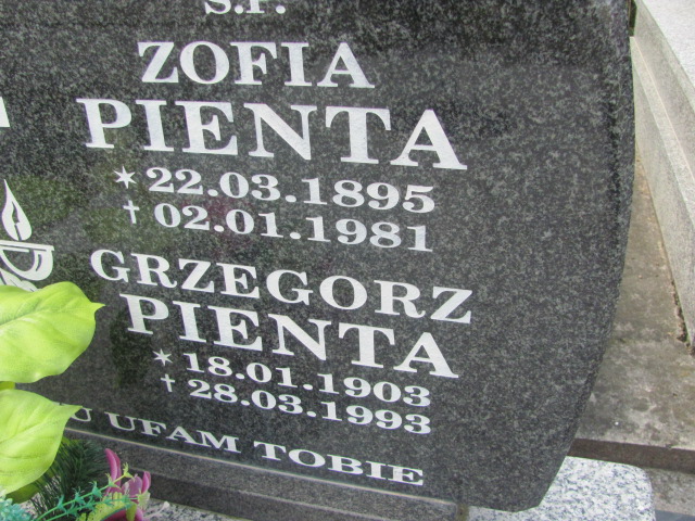 Grzegorz Pienta 1903 Jasło Gmina - Grobonet - Wyszukiwarka osób pochowanych