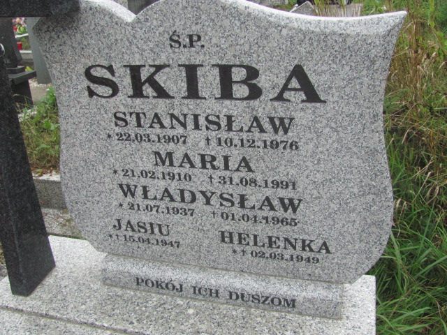 Władysław Skiba 1937 Jasło Gmina - Grobonet - Wyszukiwarka osób pochowanych