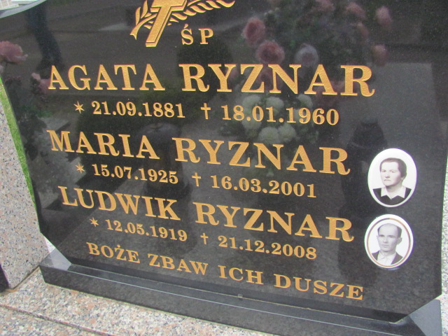 Agata Ryznar 1881 Jasło Gmina - Grobonet - Wyszukiwarka osób pochowanych