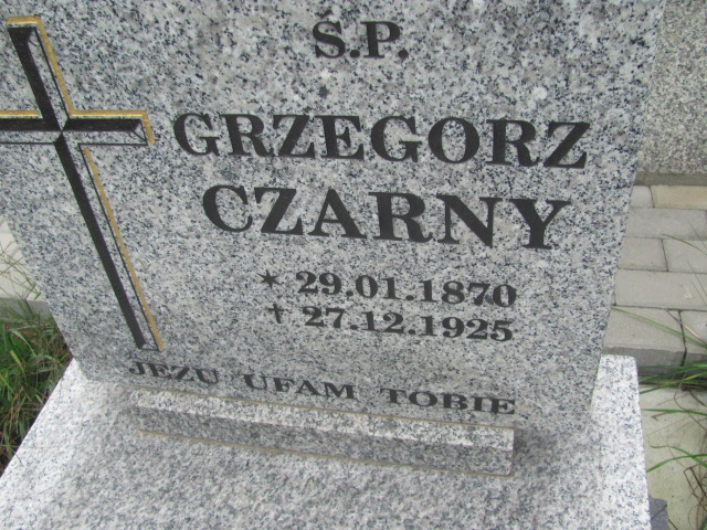 Grzegorz Czarny 1870 Jasło Gmina - Grobonet - Wyszukiwarka osób pochowanych