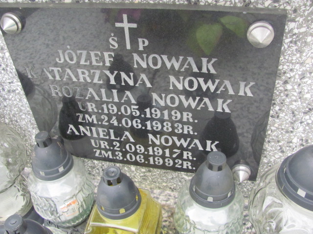 Rozalia Nowak 1919 Jasło Gmina - Grobonet - Wyszukiwarka osób pochowanych