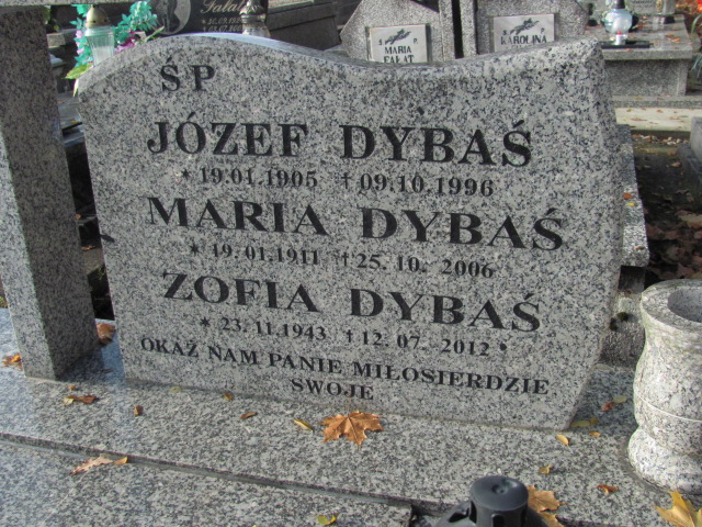 Józef Dybaś 1905 Jasło Gmina - Grobonet - Wyszukiwarka osób pochowanych