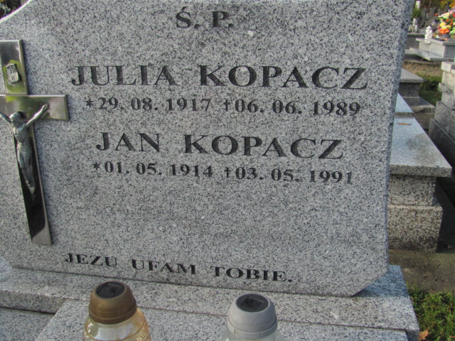 Jan Kopacz 1914 Jasło Gmina - Grobonet - Wyszukiwarka osób pochowanych