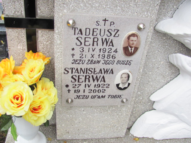 Stanisława Serwa 1922 Jasło Gmina - Grobonet - Wyszukiwarka osób pochowanych