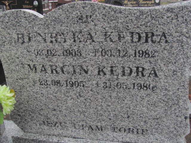 Marcin Kędra 1905 Jasło Gmina - Grobonet - Wyszukiwarka osób pochowanych